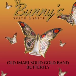 Old Imari Solid Gold Band Butterfly
