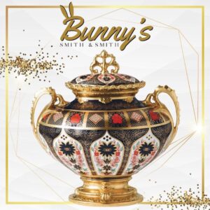 Old Imari Solid Gold Band Litherland Vase - 1st Quality